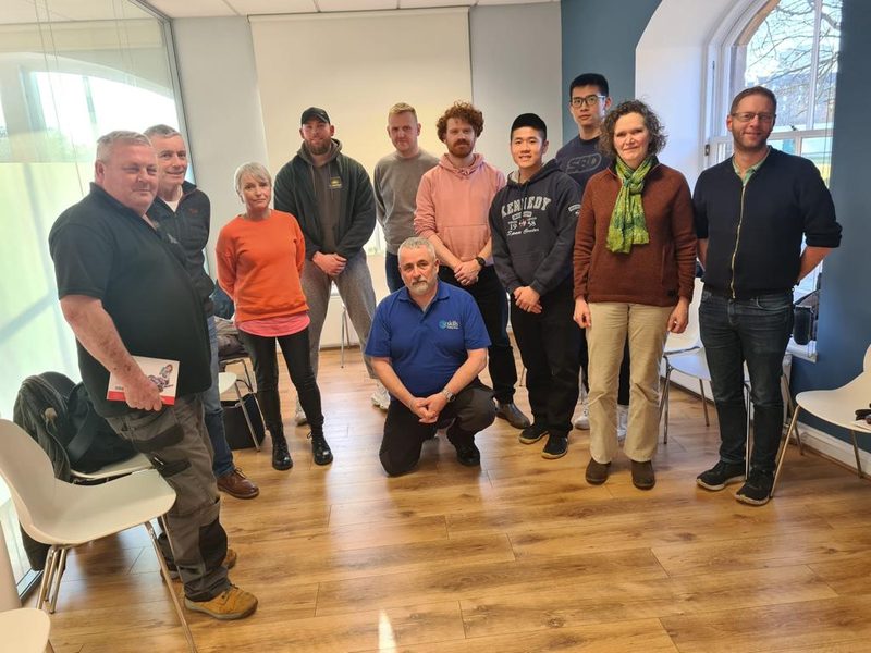 Using an AED defibrillator trainer in Manchester